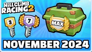 ALL ADVENTURE KEYS NOVEMBER 2024 - Hill Climb Racing 2