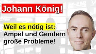 Johann König erklärt im Rahmen Dieter Nuhr show humorvoll Ampel Aus und Gendern. Lindner und Scholz