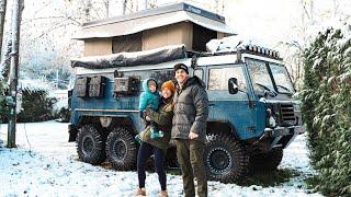 1975 Vintage Truck Breaks Down in the Snow (Overlanding France)