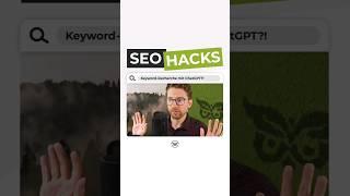 Keyword-Recherche mit KI?! Geht das? | SEO HACK #seo #keywords #keywordrecherche #contentmarketing