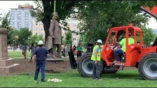 Joseph Bryan statue removed from Monroe Park