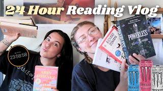 reading for 24 hours straight  *reading vlog, realistic all nighter*