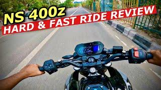 2024 BAJAJ PULSAR NS 400Z HARD AND FAST RIDE REVIEW | UNEXPECTED PERFORMANCE