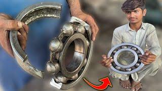 How to Repair Broken Outer Ring of Giant Bearing | Broken Bearing Restoration| Scrap Metal Recycling