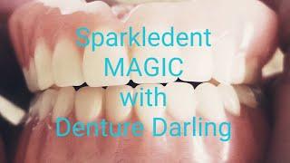 Sparkledent denture cleaner and whitener demo video (next level teeth whitener)