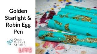 Replay: Turning the Robin Egg & Golden Starlight Pen Blank | Episode 322