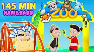 Zoo Song Tali Bajou Meow Meow Biralo | Nepali Rhymes for Kids | बाल गीत Baby Songs Collection