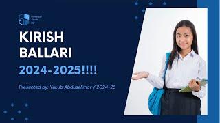 boshlang'ich ta'lim kirish ballari 2024 2025