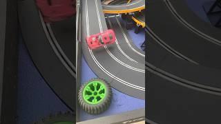 Mercedes amg gt3 pink zenith crazy corner crash #slotcars #scalextric #carrera #scx