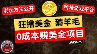2025年最新网赚撸美金赚钱项目|最合适新手0成本搞钱赚美金的网赚项目|在哈希游戏平台套利赚美金的网络赚钱项目|全网首次公开网上赚钱套利的方法