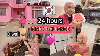 24 PINK CHALLENGE ONLY: pink roti, Diwali celebration and first snow ️