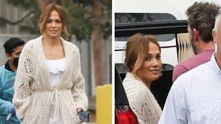 Jennifer Lopez Showing Support To Future Husband Ben Affleck On Set Of New Film