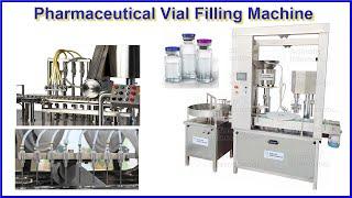 Vial filling and sealing machine for liquid, Pharmaceutical Vial Filling Machine