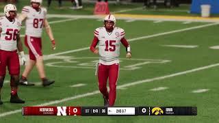 EA College Football Simulations Game 167 Nebraska @Iowa (11/29/24 Prediction)