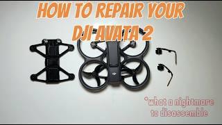 How to repair your DJI Avata 2 | Motor and Under Frame Replacement | Disassembly | Teardown