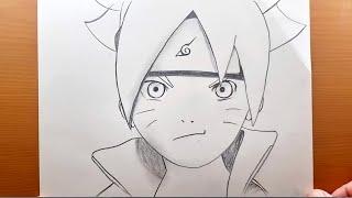 Comment dessiner Boruto Uzumaki étape par étape || Dessin d'anime facile