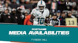 WR Tyreek Hill meets with the media after #MIAvsCLE | Miami Dolphins