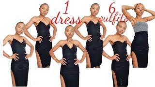 1 dress, 6 outfits | How to create multiple outfits from one dresss #viralhacks #fashionhacks