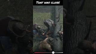 Tree Rolls Onto Guy In Rdr2  #rdr2 #rdr2gameplay #arthurmorgan