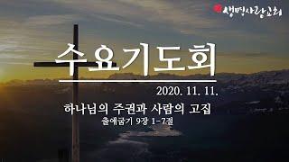 2020년 11월 11일 생명사랑교회 수요기도회 “하나님의 주권과 사람의 고집”(출9:1-7) - 한문덕 목사