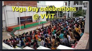 యోగా Day Celebrations @ VVIT || Students happy movements || #1 || Tips for good health