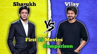 Sharukh Khan  Vijay Thalapathy First 15 Movies Comparison 