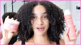 LIVING PROOF CURL ELONGATOR Vs CURL DEFINER - WASH & GO | Natural Hair | AbbieCurls