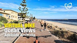 Virtual Bike Ride, Beach In Adelaide - Semaphore Beach To Glenelg Beach Australia, 4K UHD