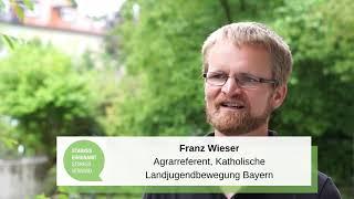 Aktion Stabwechsel - Franz Wieser (KLJB, Referent für Agrar-, Verbraucherschutz- und Ökologiefragen)