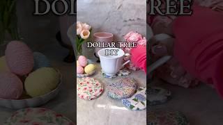 Cute Dollar Tree DIY for spring! #diy #diycoasters #diytutorial #dollartree #dollartreediy #easter