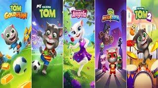 Talking Tom Gold Run - My Talking Tom 2 vs My Talking Tom vs Talking Tom Hero vs My Talking Angela