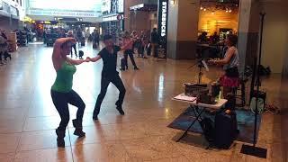 Dance in the airport like no one is watching! West Coast Swing