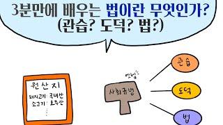 3분만에 배우는 법이란 무엇인가 (사회규범? 관습? 도덕? 법?)