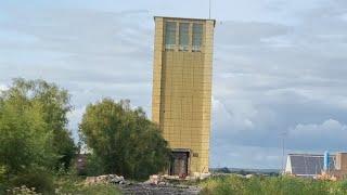 Lost Place RAG Bergwerk Auguste Victoria Betonförderturm Schacht 7 im Abriss