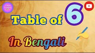 ৬- এর নামতা শিখে নেই এসো ||  বাংলাতে নামতা শেখো || Table of 6 in Bengali || Shikshar Academy