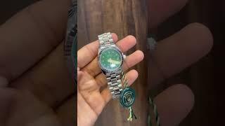 *ROLEX SILVER WITH GREEN DIAL FOR HER #song #rolex #watch #fashion #reels #rolexlover #rolexgirls