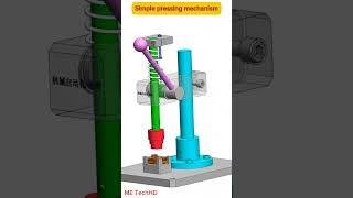 Simple pressing mechanism #design #solidwork #machine