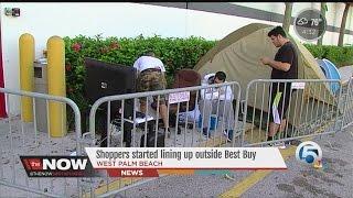 Shoppers started lining up outside Best Buy