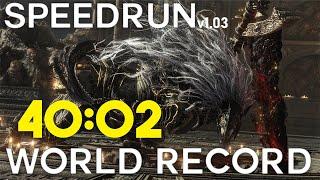 Elden Ring Any% (former) World Record Speedrun in 40:02 Current Patch(WORLDS FIRST 40 Min on 1.03)