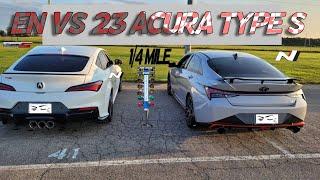 22 ELANTRA N DCT VS 23 ACURA INTEGRA TYPE S 1/4 MILE