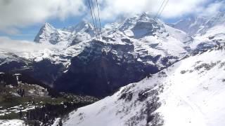 Swiss Alps Cable Car Ride - Mürren to Birg (on the way to Schilthorn)