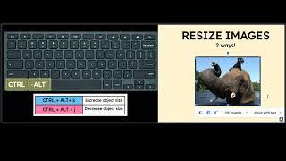 Keyboard Shortcut for Resizing an Image