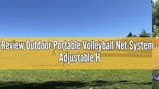 Review Outdoor Portable Volleyball Net System - Adjustable Height Poles with Soft Volleyball Ball, P