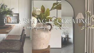 2025 EARLY SPRING DECORATE WITH ME + spring entryway + kitchen