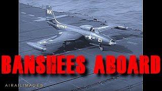 USS Coral Sea F2H-2 Banshee landings and ditching aftermath Airailimages