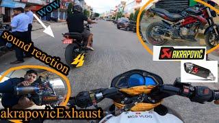 Akrapovic exhaust in benelli 302s/sound modified