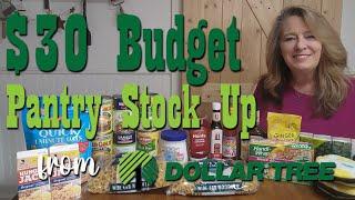 $30 Budget Pantry Stock Up From Dollar Tree