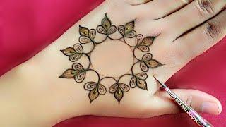 Very beautiful stylish back hand mehndi design | Easy round mehndi design | mehndi ka design| mehndi