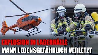 Explosion in Kölner Lagerhalle - Rettungshubschrauber im Einsatz | 20.02.2025