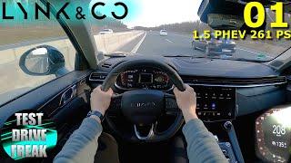 2022 Lynk & Co 01 1.5L PHEV 261 PS TOP SPEED AUTOBAHN DRIVE POV